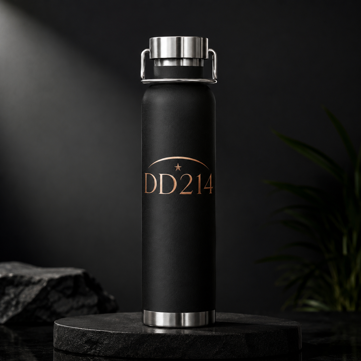 DD214 Hydration Station | Grey - 22 OZ engraved Water Bottle
