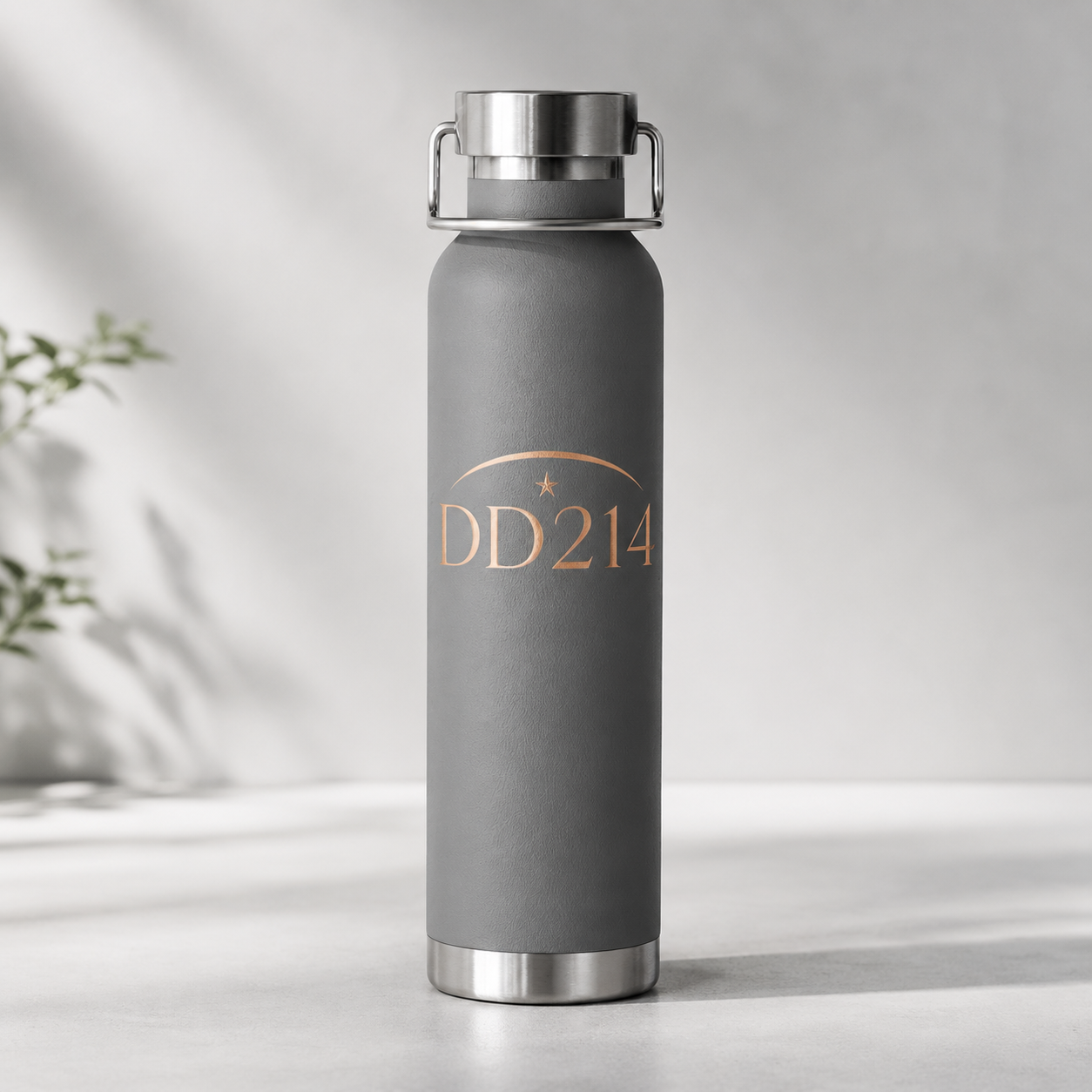DD214  Hydration Station  |  Grey -  22 OZ engraved Water Bottle