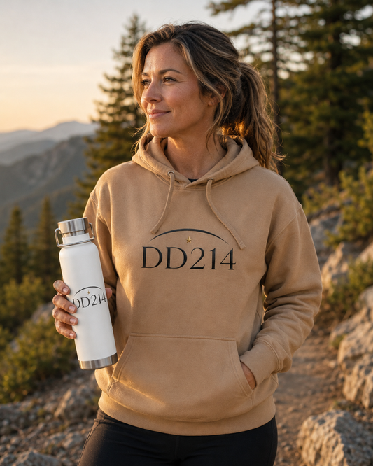 DD214 Hydration Station | White - 22 OZ Engraved Water Bottle
