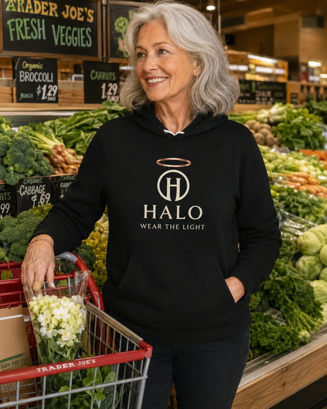Halo Athleisure | Wear the Light - Cream Rose Gold Premium Hoodie