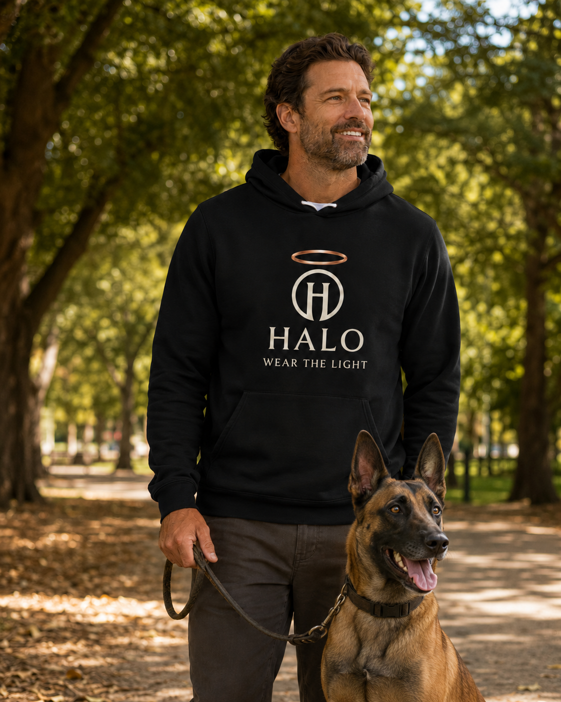 Halo Athleisure | Wear the Light - Cream Rose Gold Premium Hoodie
