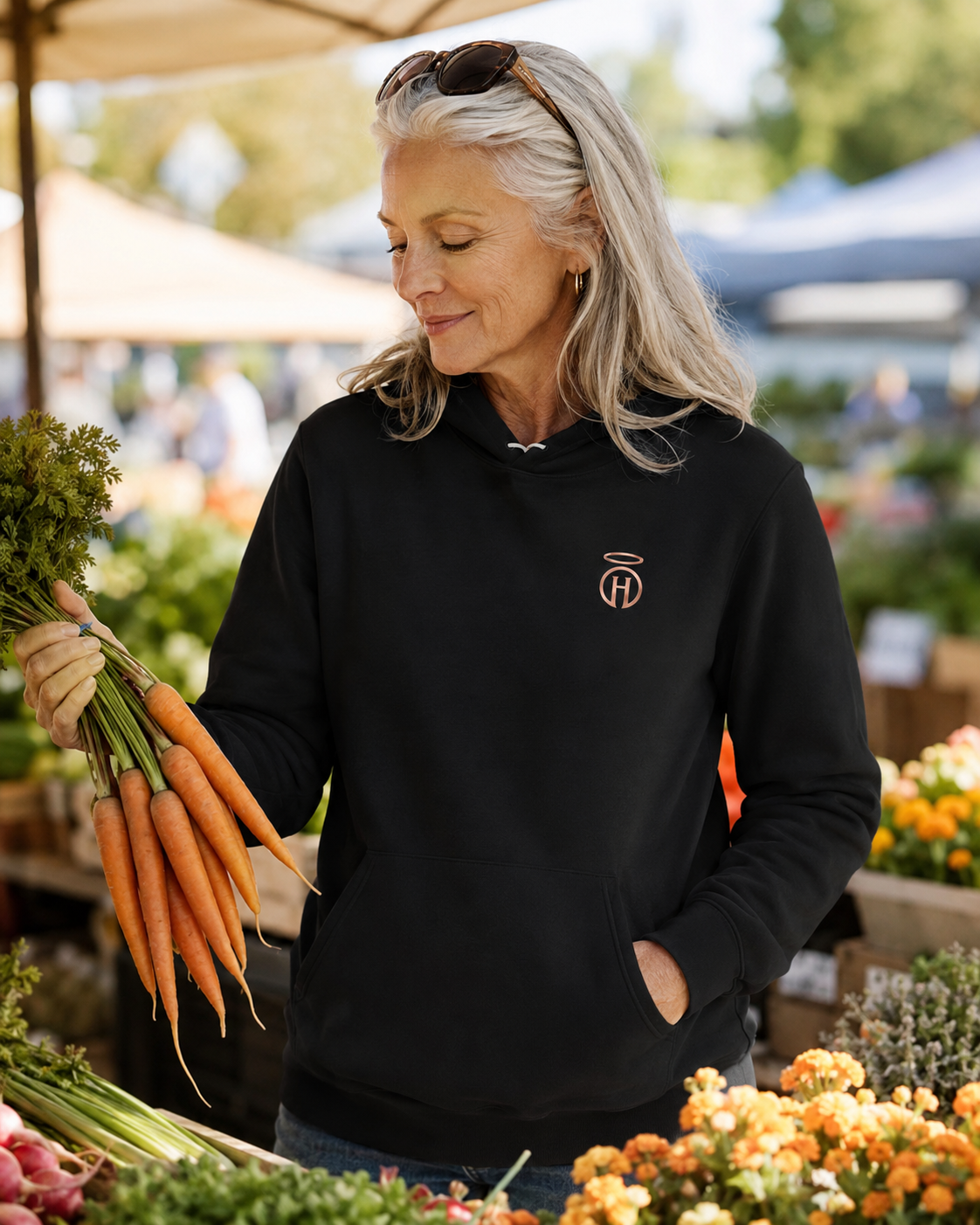 Halo Rose Gold "Wear the Light" Monogram Daily Hoodie