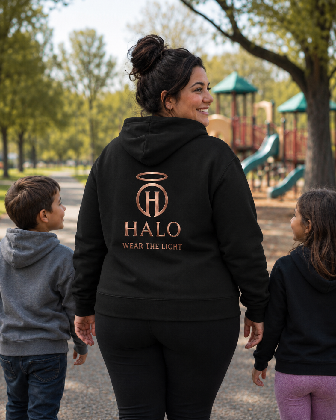 Halo Rose Gold "Wear the Light" Monogram Daily Hoodie