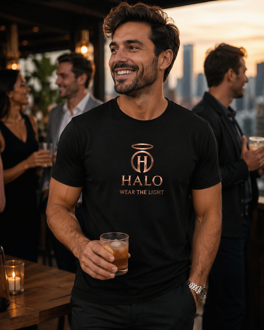 Rose Gold "Wear the Light" Premium Bella Canvas Unisex t-shirt