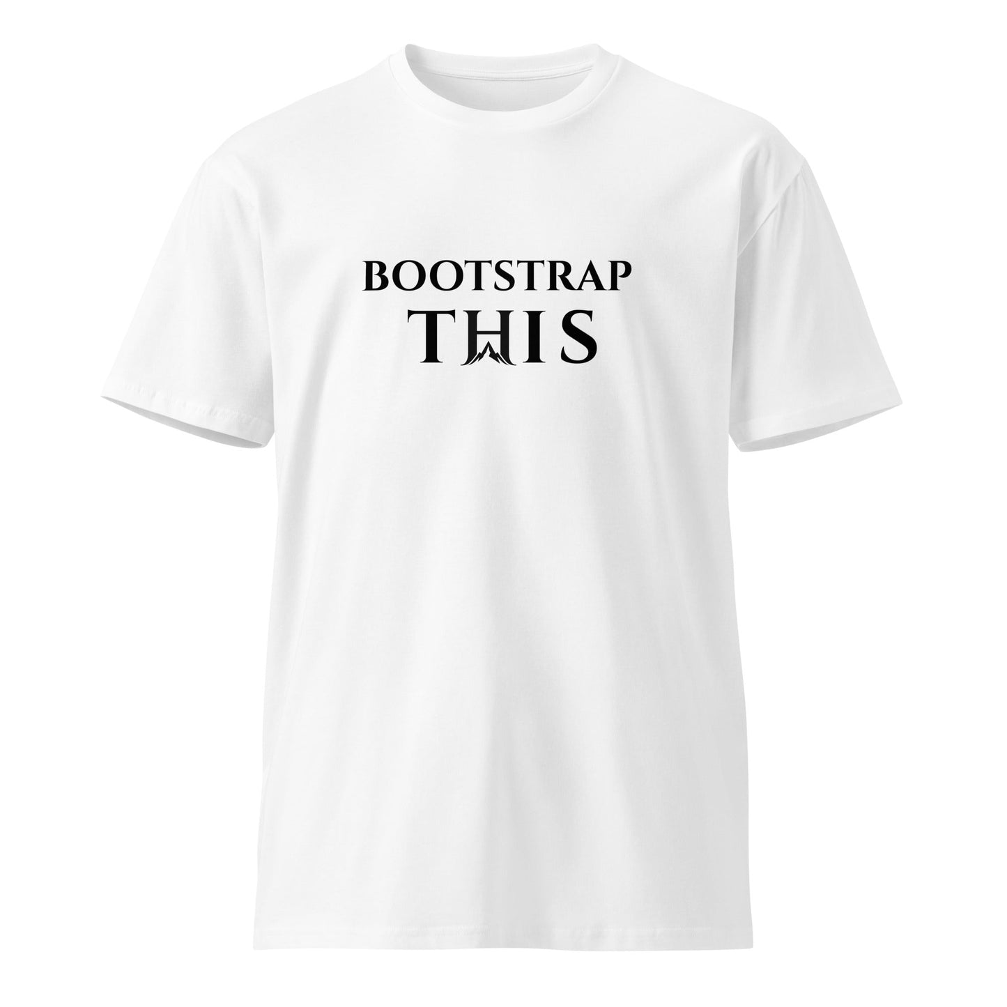 Bootstrap This Men's Tee — Black Edition, Army front product view.
