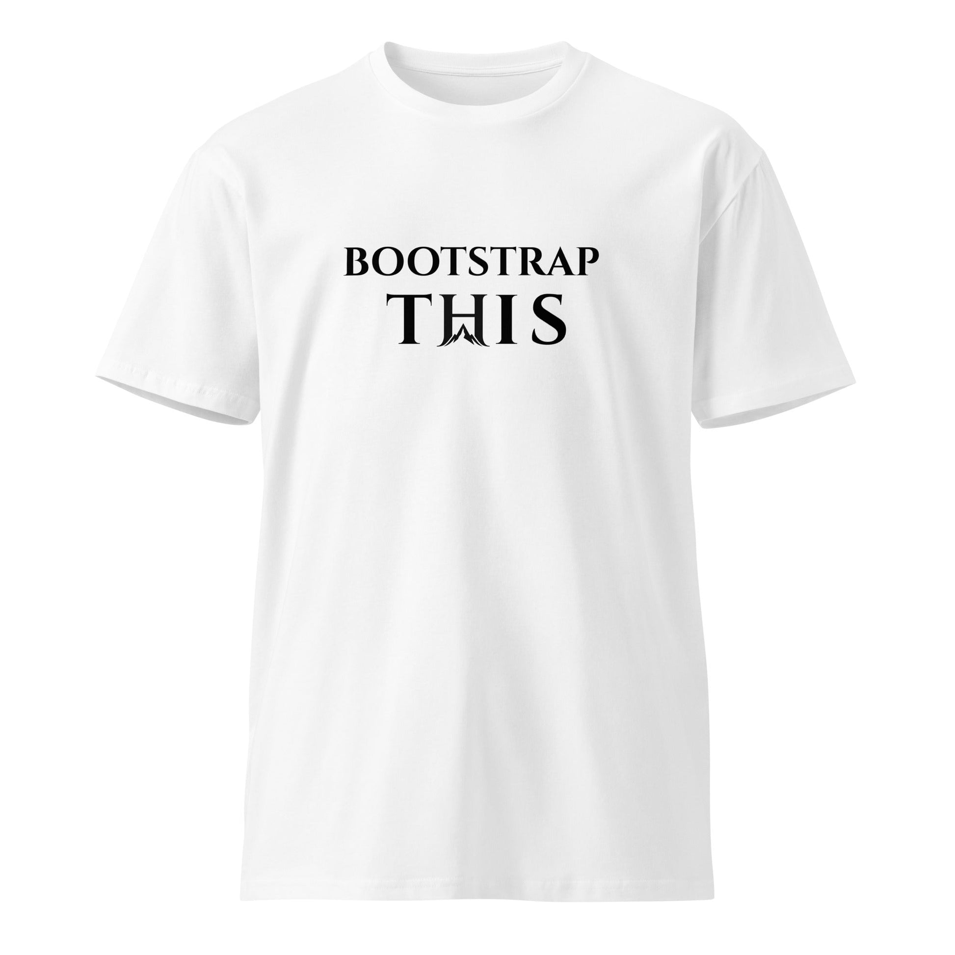 Bootstrap This Men's Tee — Black Edition, Army front product view.