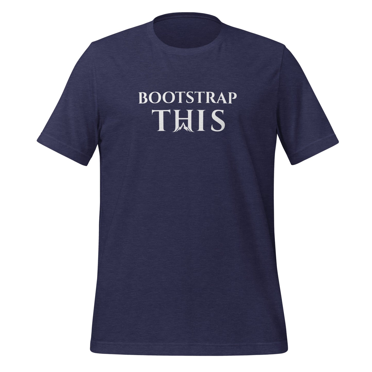 Bootstrap This Men's Tee — White Edition, Vintage Black front product view.