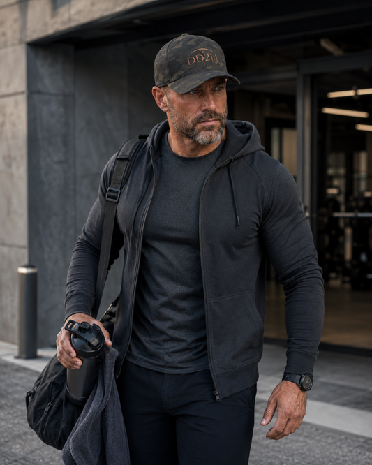 DD-214 Fitted Cap – New Mission | Premium Embroidered *Copper