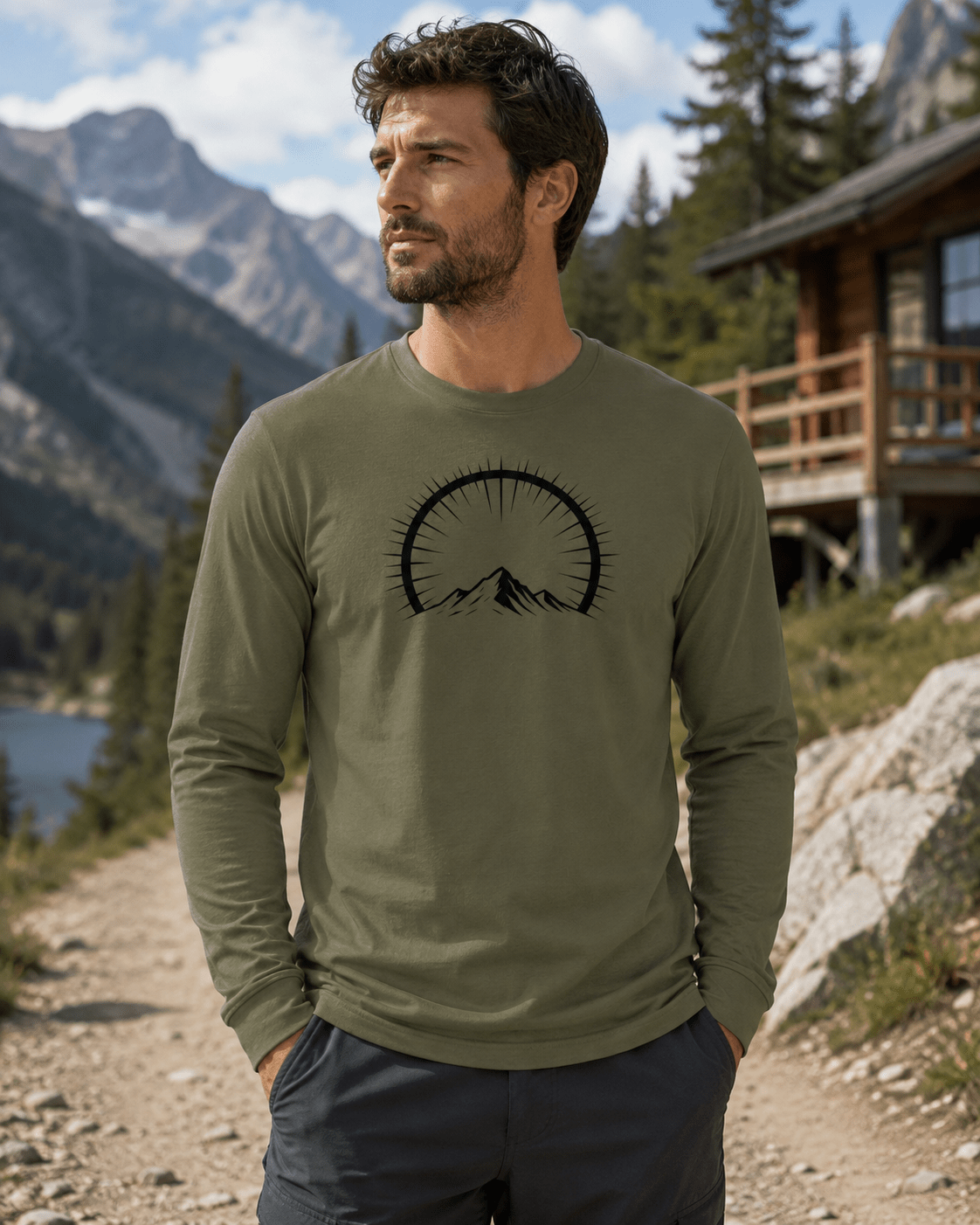 Elevation Long Sleeve T-Shirt | Elevation Mark - 7000 Foot Faith | Wear the Light