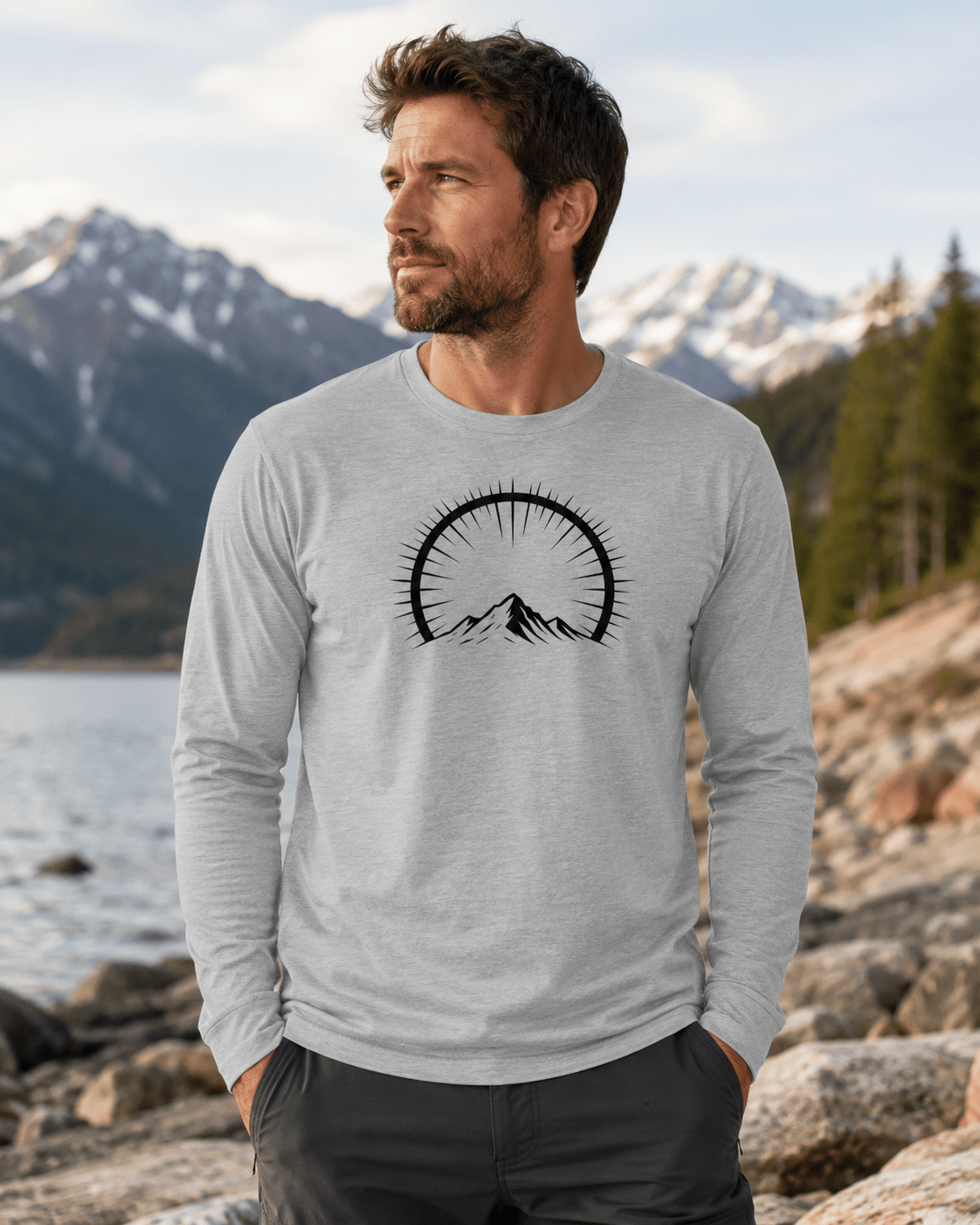 Elevation Long Sleeve T-Shirt | Elevation Mark - 7000 Foot Faith | Wear the Light