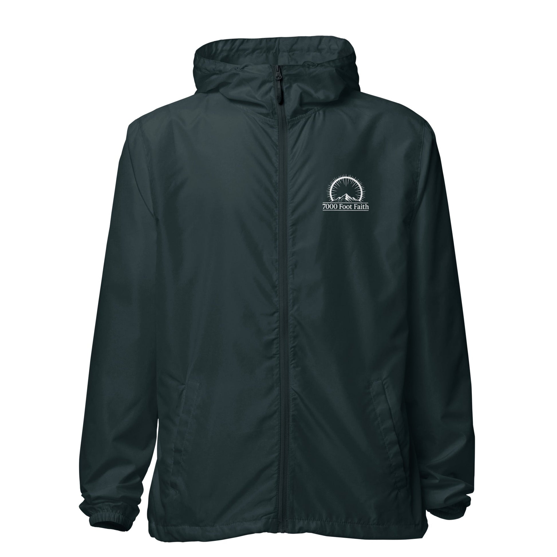 Elevation Signature Unisex Lightweight Zip-Up Windbreaker - 7000 Foot Faith | Wear the Light