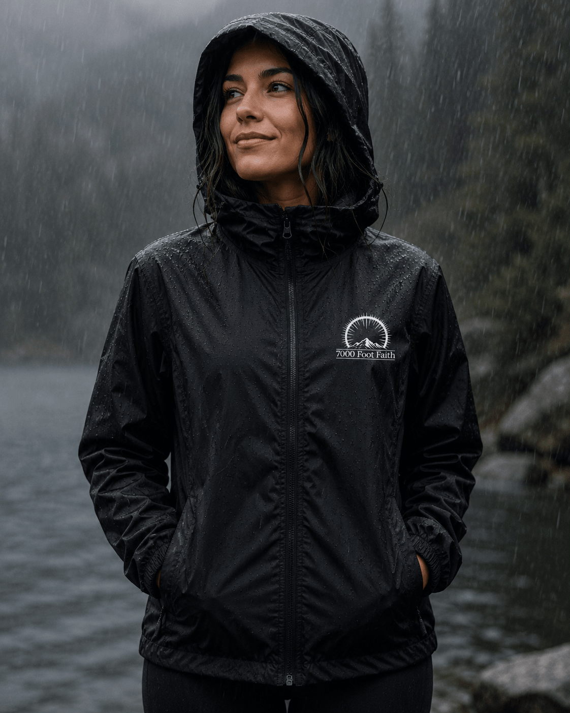 Elevation Signature Unisex Lightweight Zip-Up Windbreaker - 7000 Foot Faith | Wear the Light