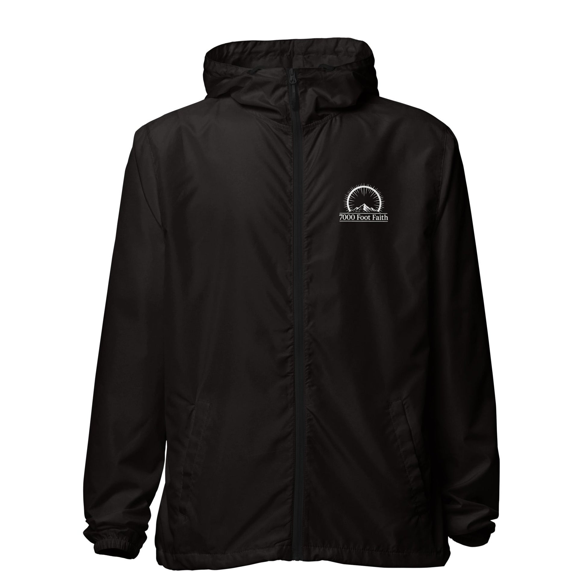 Elevation Signature Unisex Lightweight Zip-Up Windbreaker - 7000 Foot Faith | Wear the Light