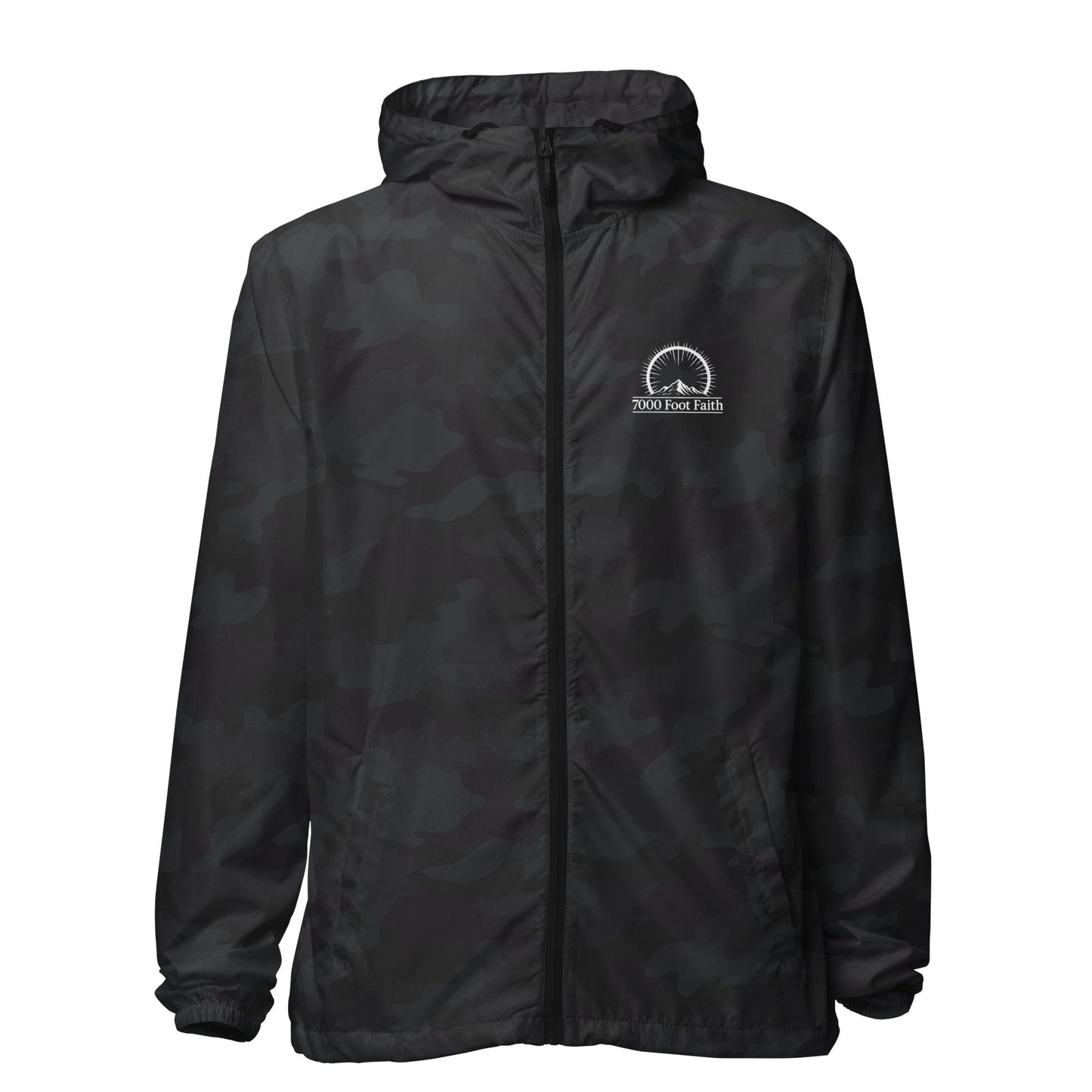 Elevation Signature Unisex Lightweight Zip-Up Windbreaker - 7000 Foot Faith | Wear the Light