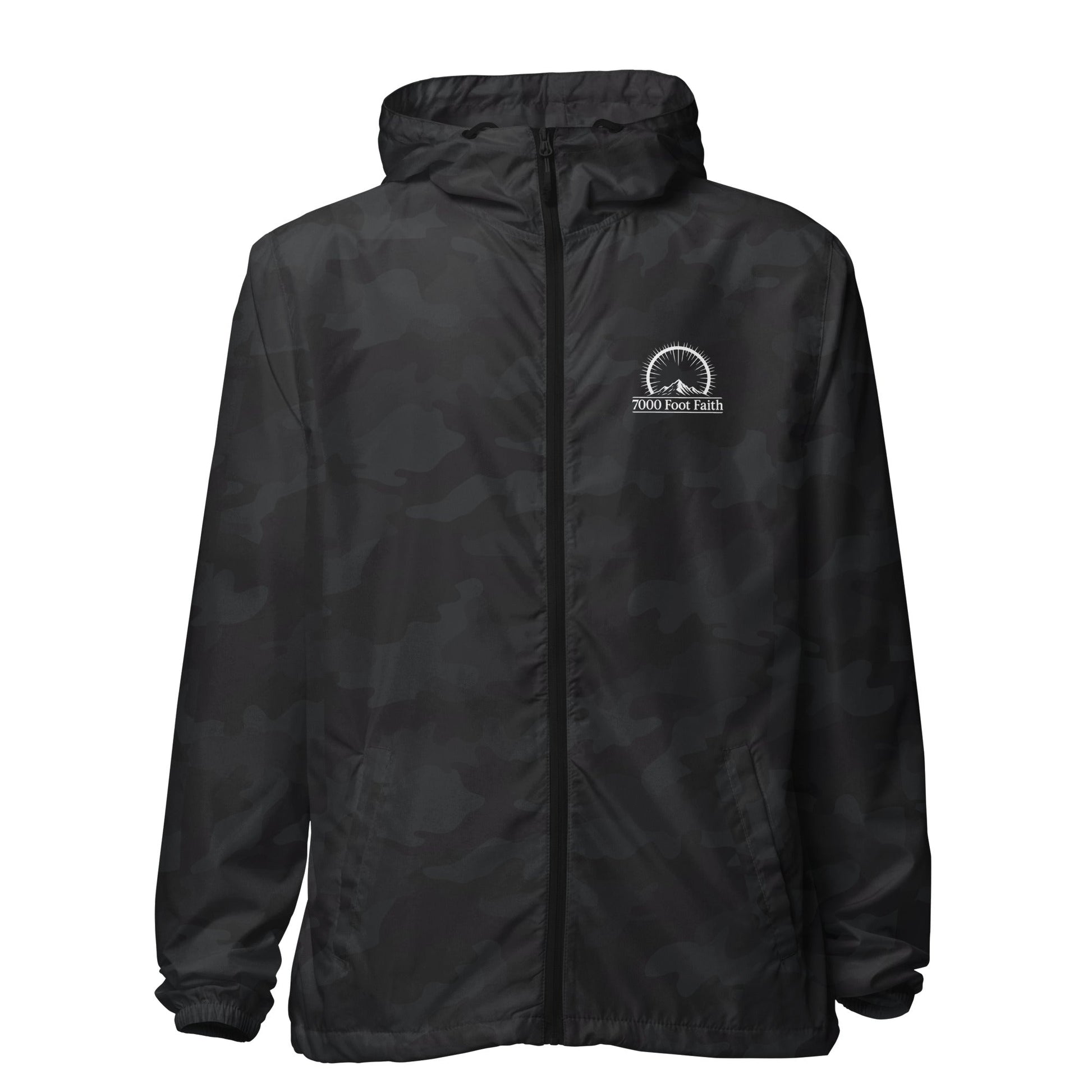 Elevation Signature Unisex Lightweight Zip-Up Windbreaker - 7000 Foot Faith | Wear the Light