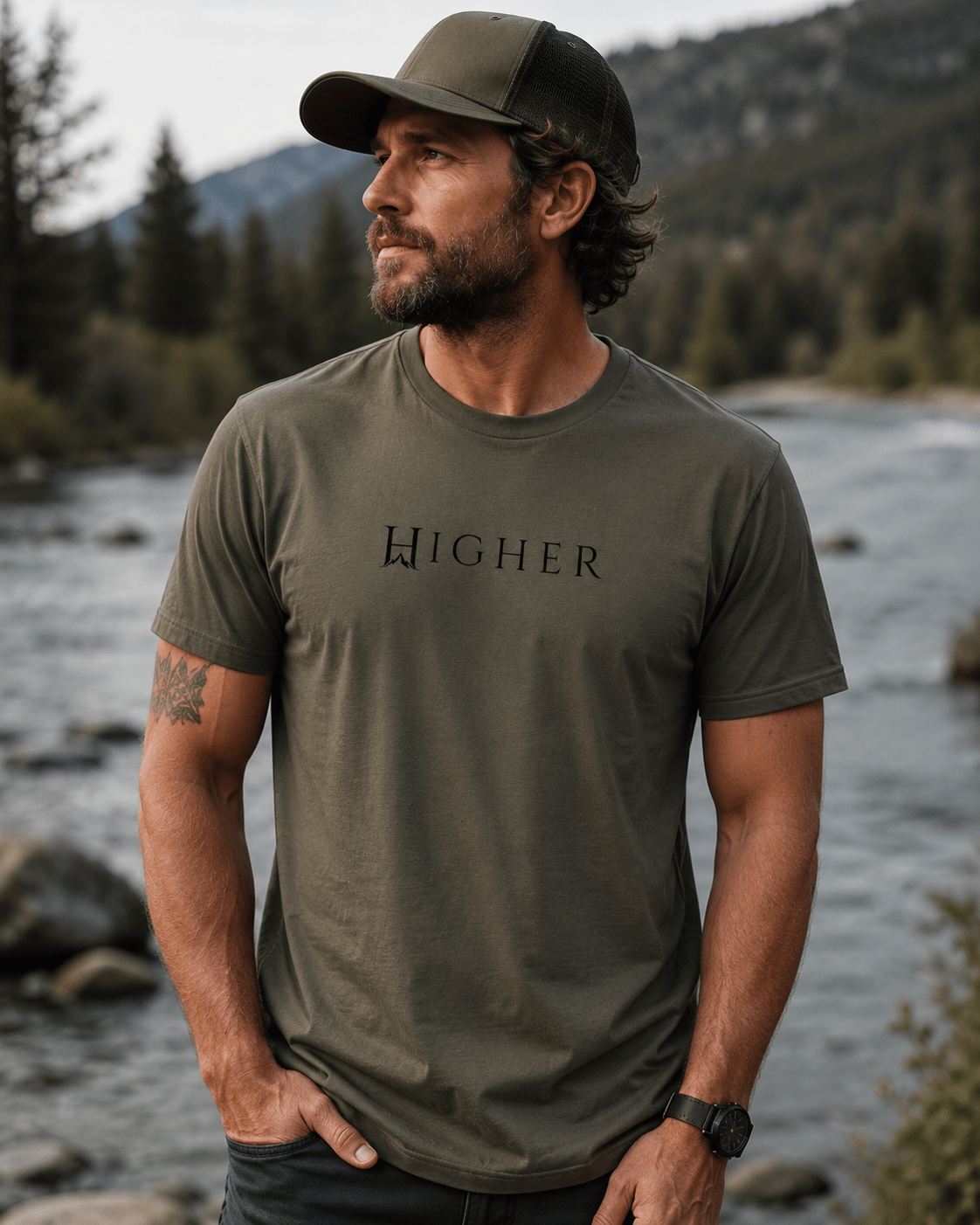 Lightborne HIGHER Tee | Higher House - 7000 Foot Faith | Wear the Light
