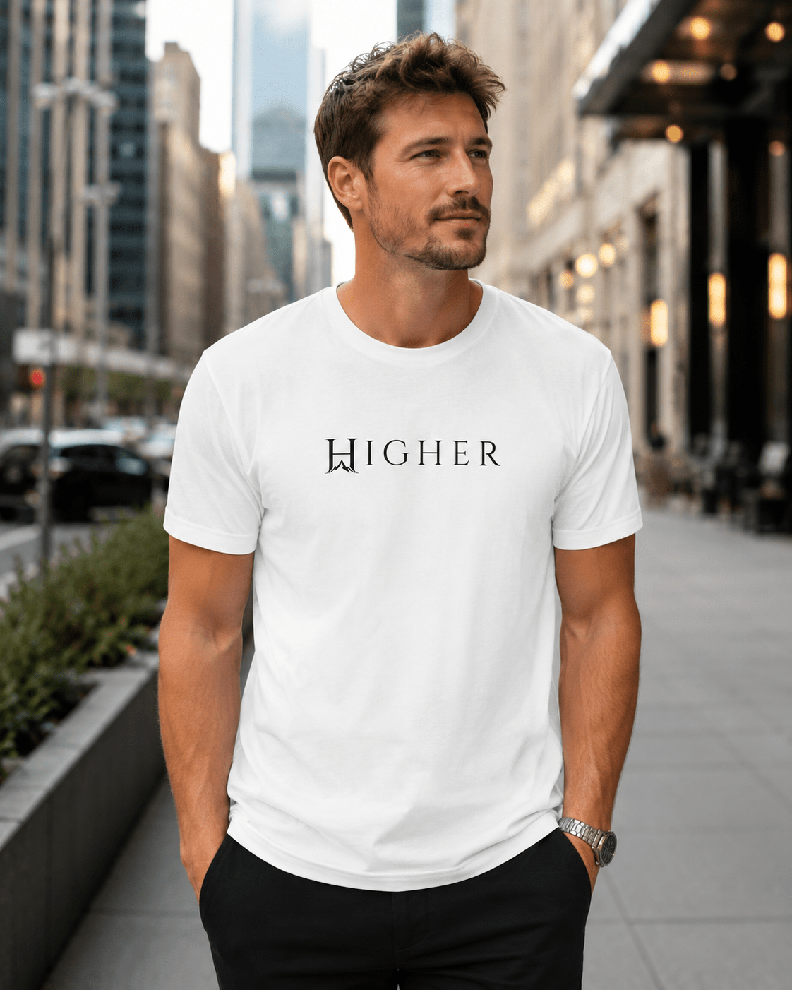 Lightborne HIGHER Tee | Higher House - 7000 Foot Faith | Wear the Light