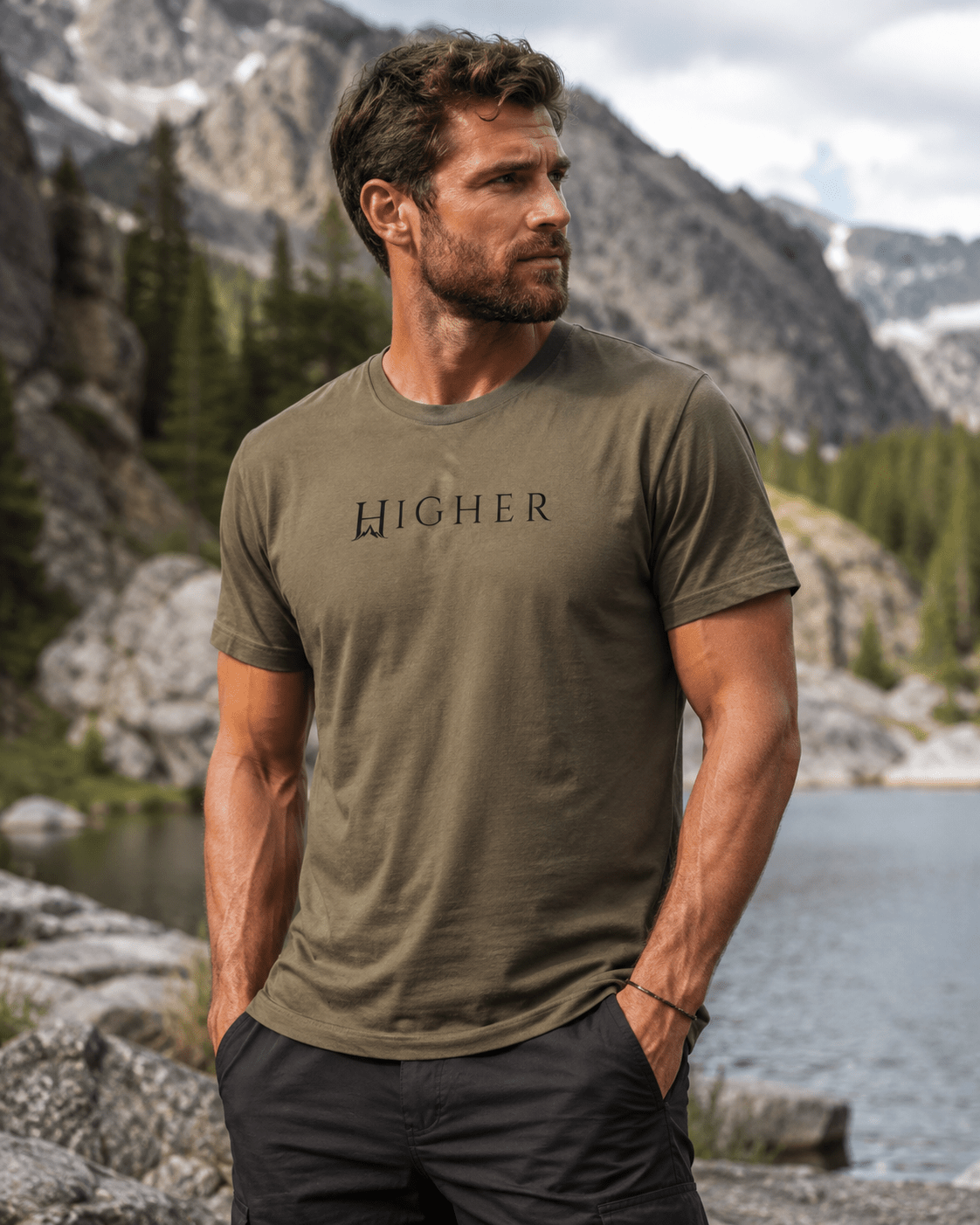 Lightborne HIGHER Tee | Higher House - 7000 Foot Faith | Wear the Light