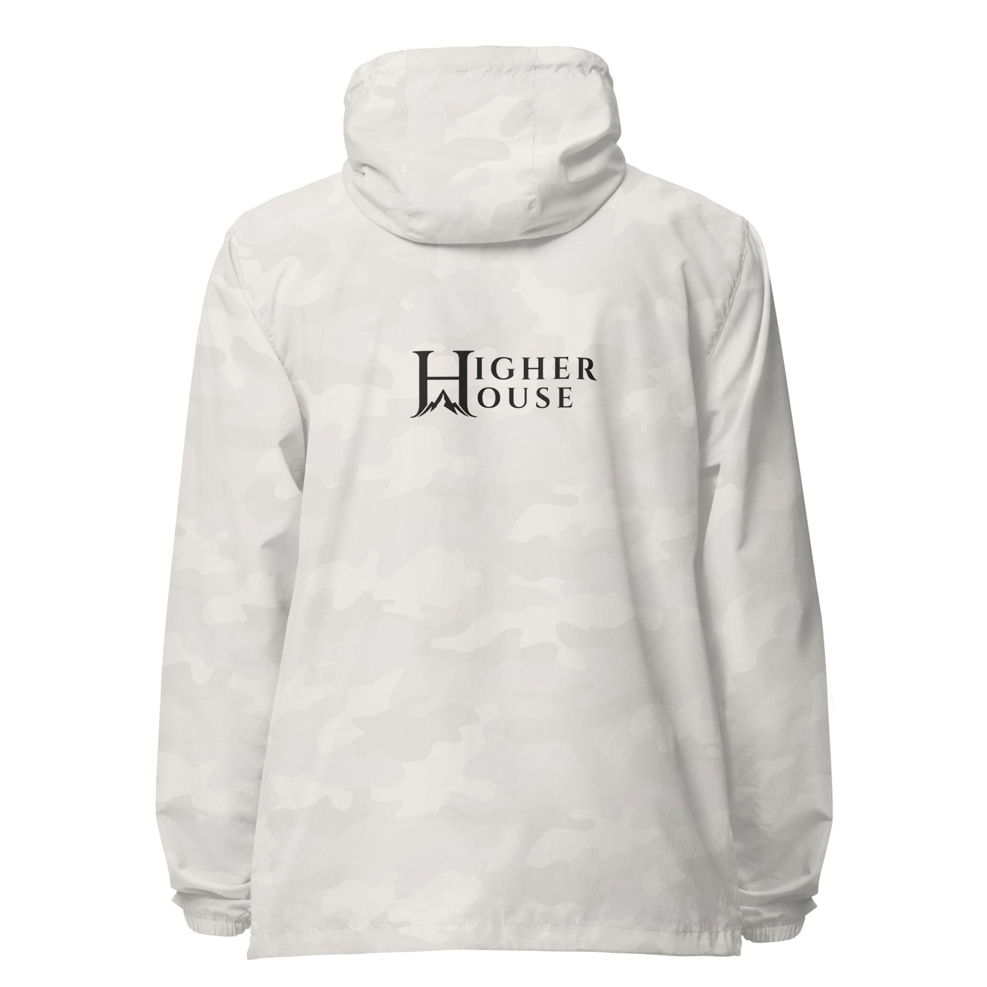 Outlier White Camo Windbreaker | Higher House - 7000 Foot Faith | Wear the Light