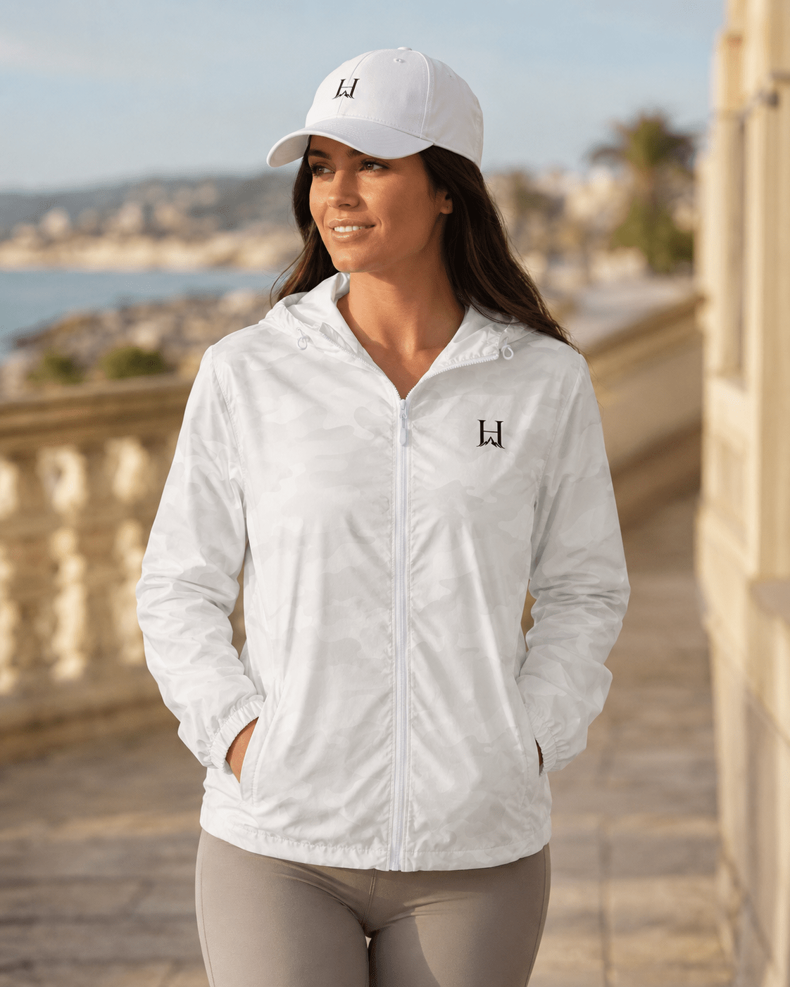 Outlier White Camo Windbreaker | Higher House - 7000 Foot Faith | Wear the Light