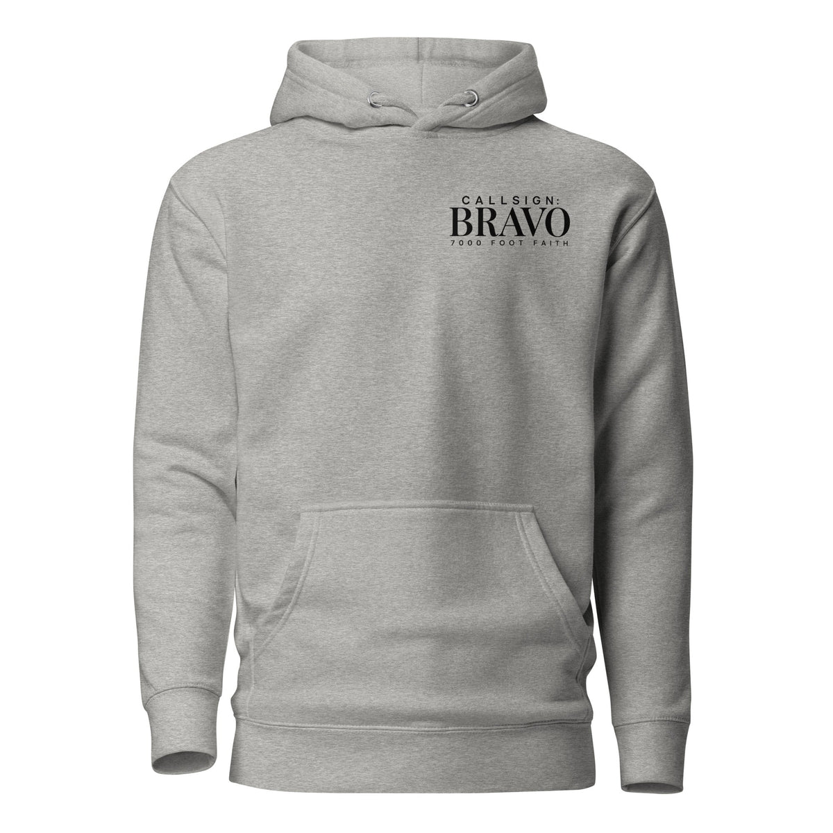 Carbon Grey The Approach Dark CALLSIGN: BRAVO hoodie — front