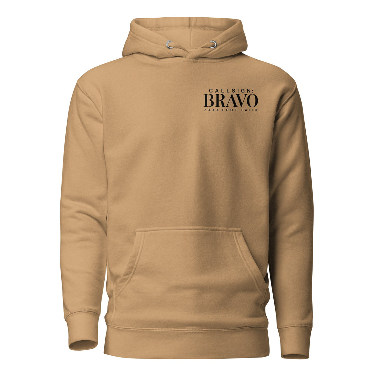 Khaki The Approach Dark CALLSIGN: BRAVO hoodie — front