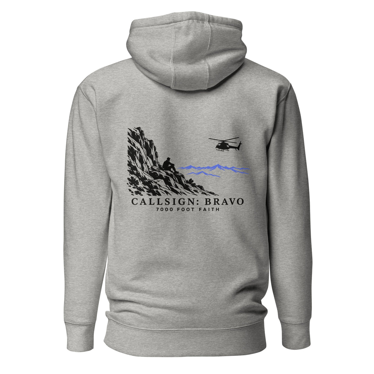 Carbon Grey The Approach Dark CALLSIGN: BRAVO hoodie — back