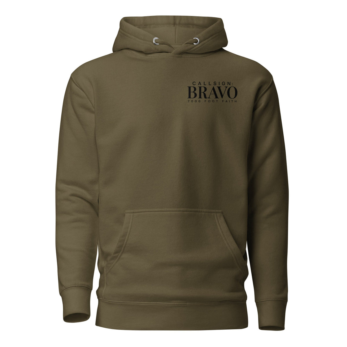 Military Green The Approach Dark CALLSIGN: BRAVO hoodie — front
