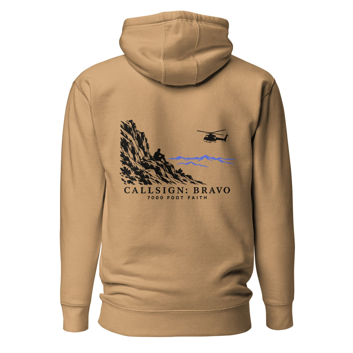 Khaki The Approach Dark CALLSIGN: BRAVO hoodie — back