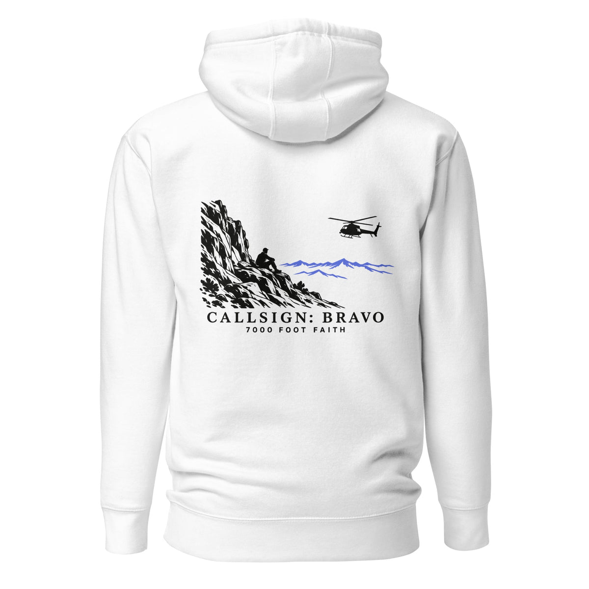 White The Approach Dark CALLSIGN: BRAVO hoodie — back