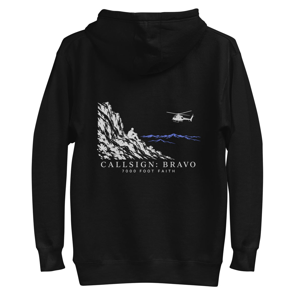 Black The Approach Silver CALLSIGN: BRAVO hoodie — back