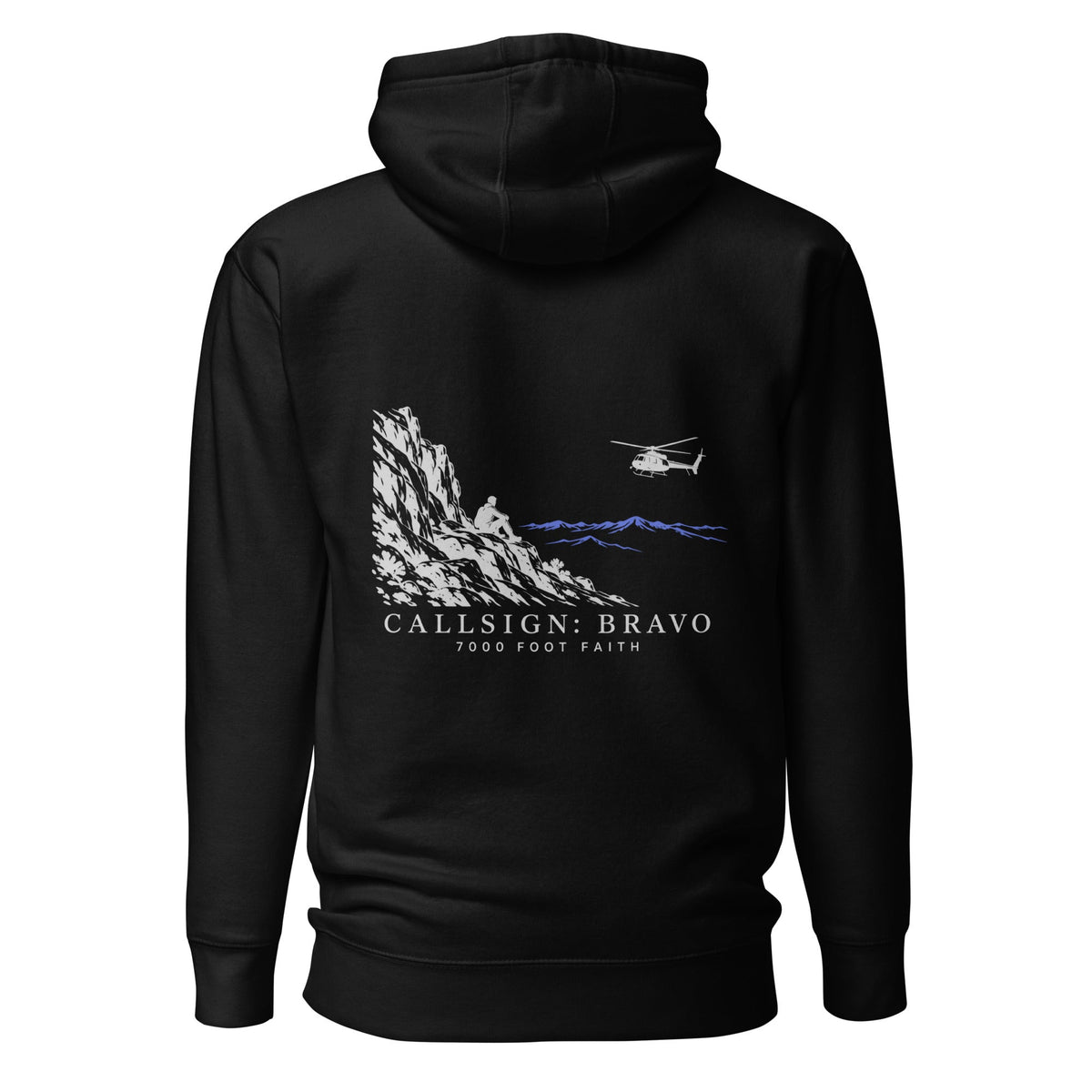 Black The Approach Silver CALLSIGN: BRAVO hoodie — back