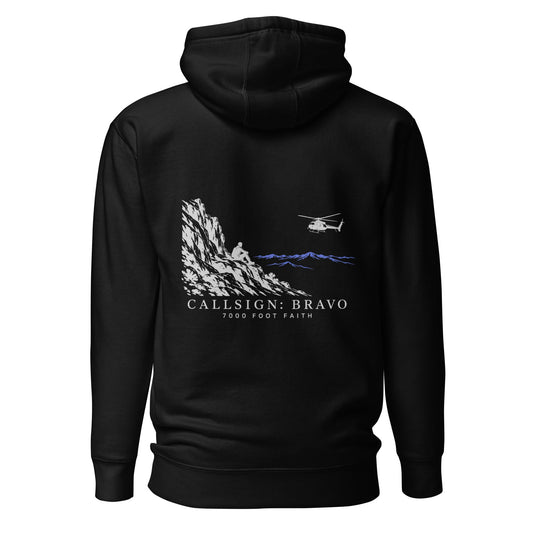 Black The Approach Silver CALLSIGN: BRAVO hoodie — back