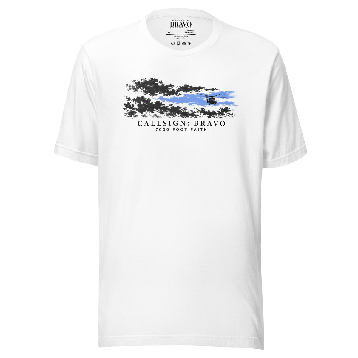 White The Opening CALLSIGN: BRAVO tee — front
