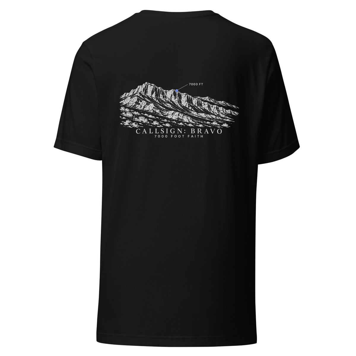 Black Zagros Ridgeline Silver CALLSIGN: BRAVO tee — back