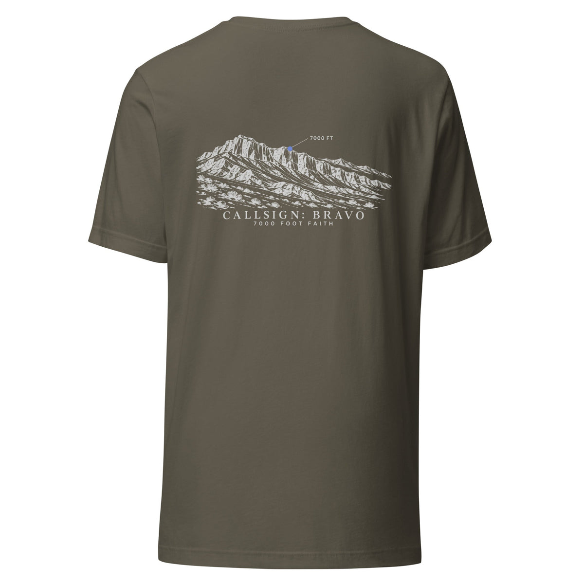 Army Zagros Ridgeline Silver CALLSIGN: BRAVO tee — back